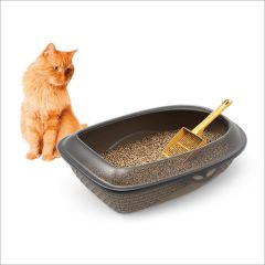  19110-Taupe  Open Cat Toilet