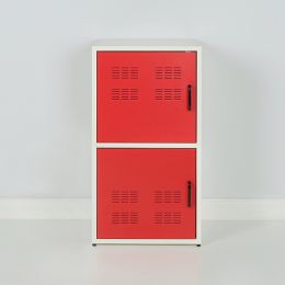 M5-Red Metal Door Cabinet